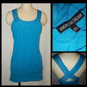 90s y2k 2000s | draped micro mini dress | scoop neck | crisscross back | top